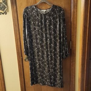 Olive Green Star Print Dress